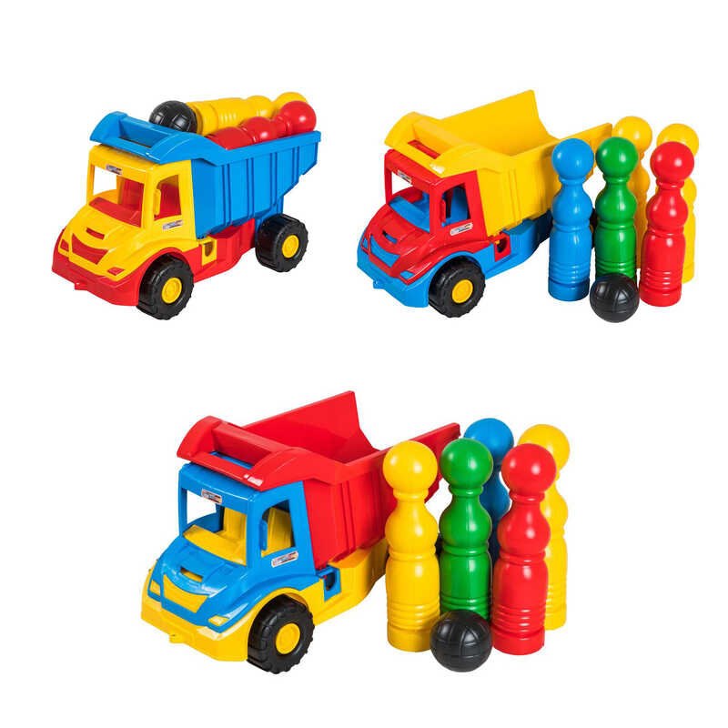 гр Вантажівка з кеглями "Multi truck" 39220 (4) 3 кольори, "Tigres"