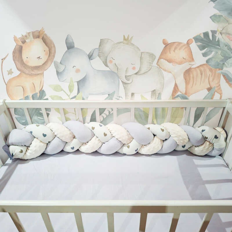 гр Бортик у ліжко "Косичка" 60633 (1) тканина ФЛАНЕЛЬ, наповнювач СИНТЕПУХ, розмір 120*18 см "Bimbo", в пакеті