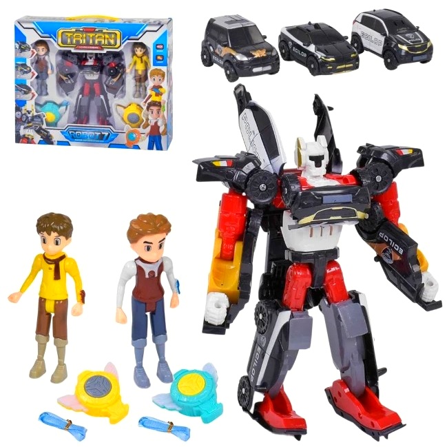 Трансформер Q 1906 , "Tritan3" , 3в1 , фігурка , світлові та звукові ефекти, в коробці