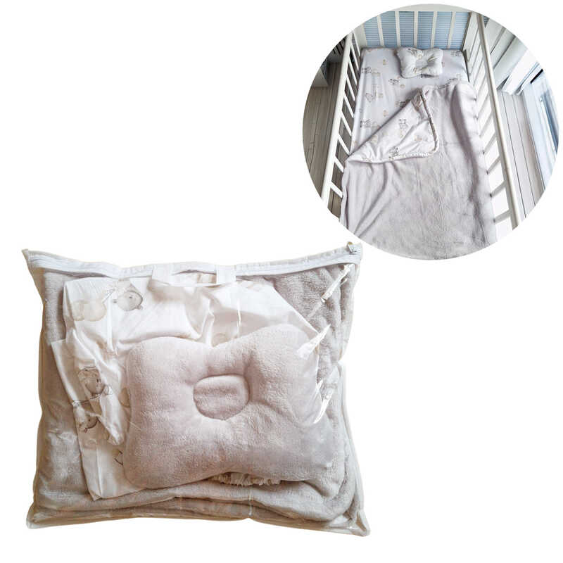 гр Комплект "3 предмети" 54609 "Bimbo", подушка, ковдра, простирадло на резинці, тканина РАНФОРС, ВЕЛСОФТ, в пакеті