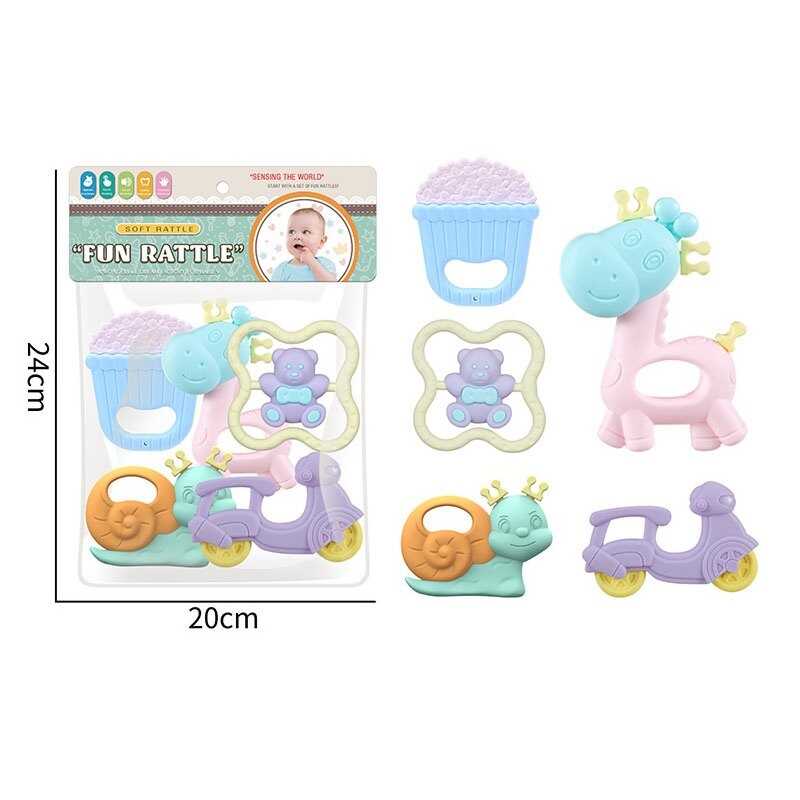 Набір брязкалець JHD 235 (144/2) 5 штук, прорізувач, в пакеті