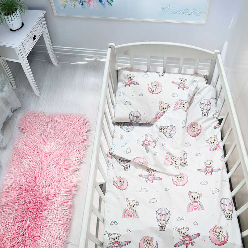 гр Змінний комплект постільної білизни "Ведмежа" 52099 (1) тканина РАНФОРС, розмір 120*60 см "Bimbo"