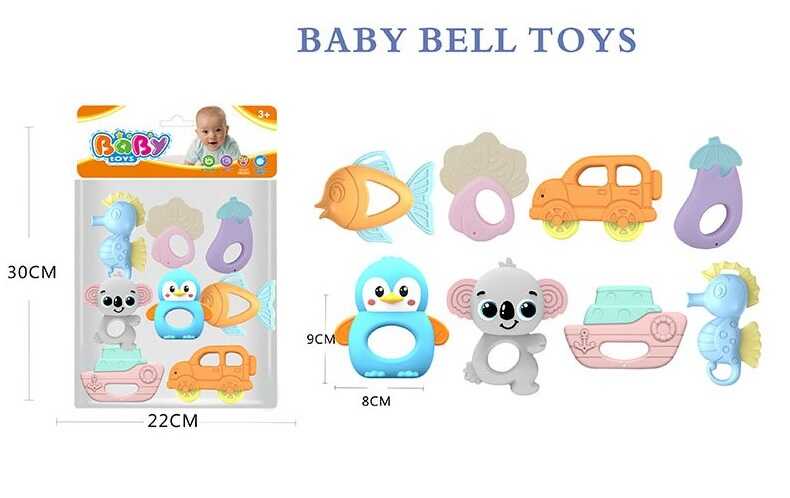 Набір брязкалець 508-150 (120/2) 8 штук, прорізувач, в пакеті