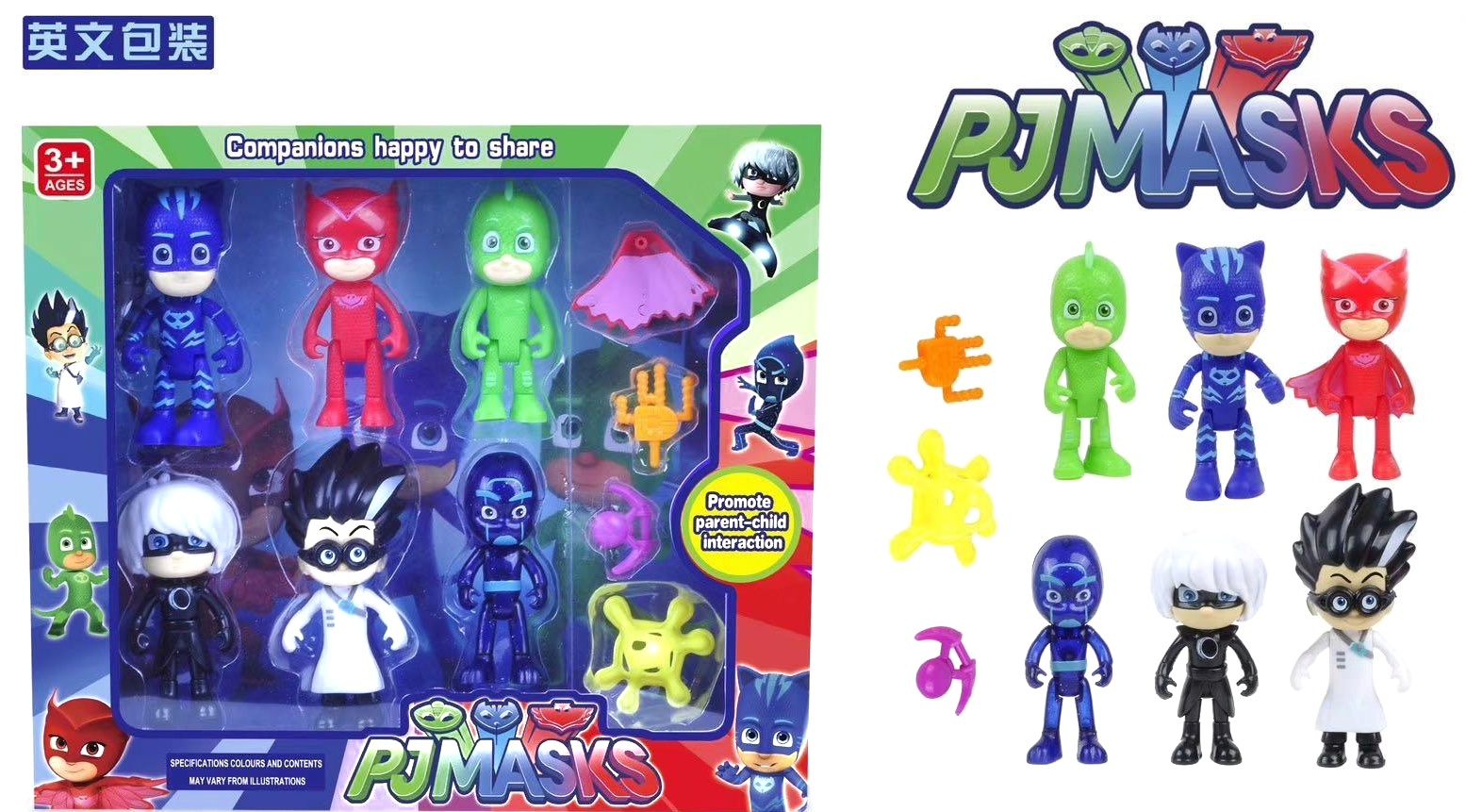 Герої "PJ Masks"  5249 / 1166 , 6 шт, коробка, аксесуари