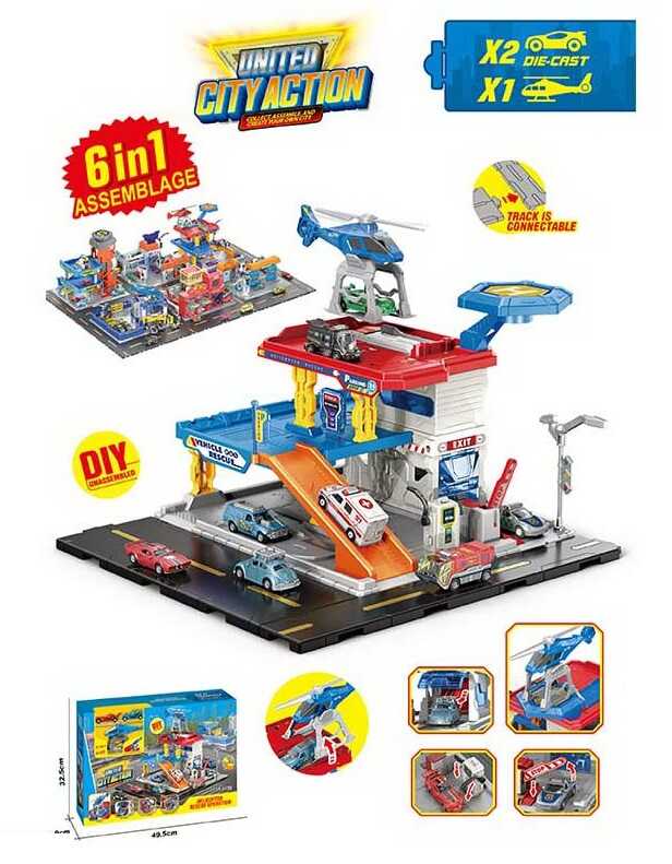 Рятувальна станція SK 6606 (18) 2 машинки, рухливі елементи, наліпки, в коробці