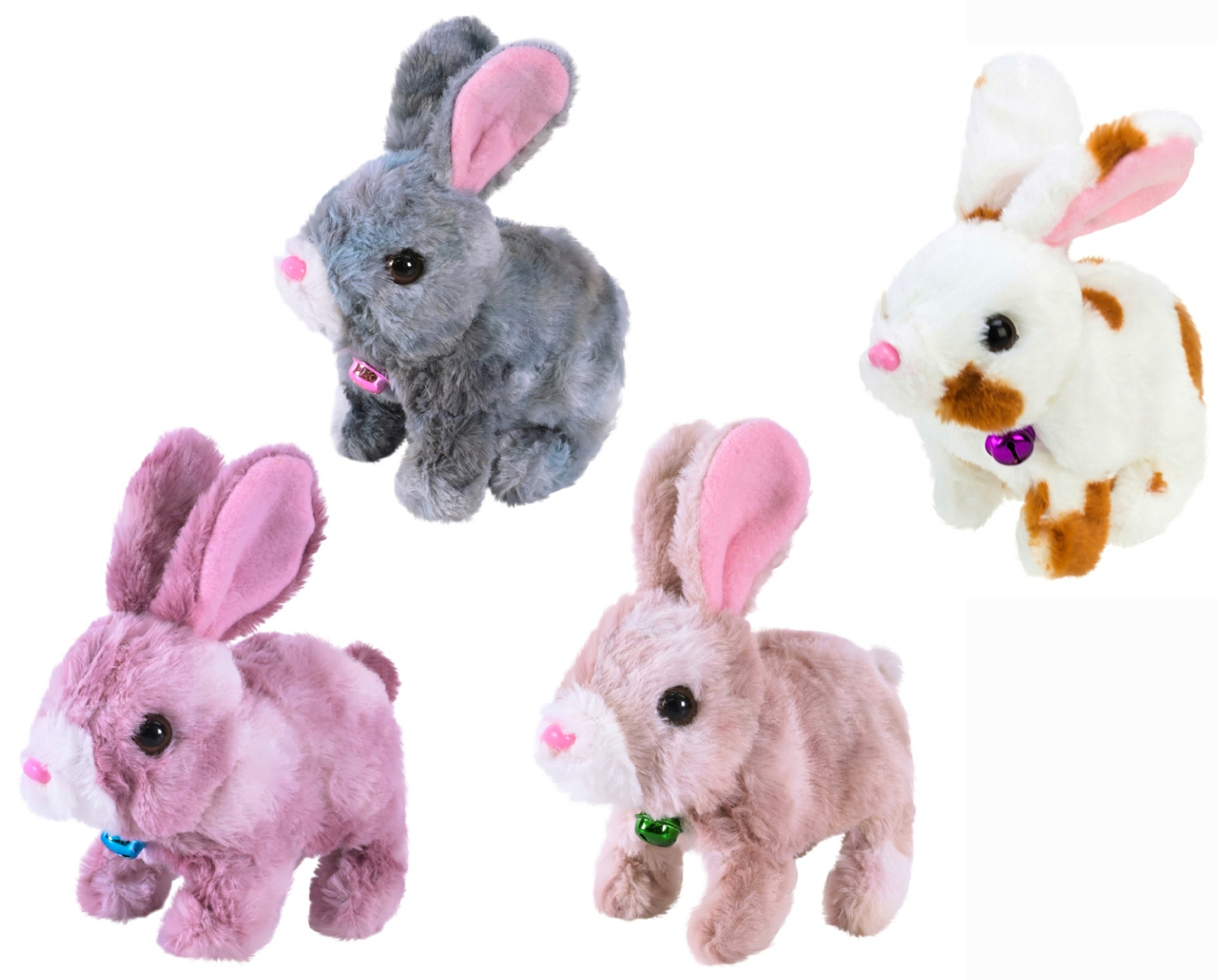 М`яка іграшка «Кролик» 23922/23917/23923 , ходить, звук, рухає вушками , мікс кольорів , батар. , кульок