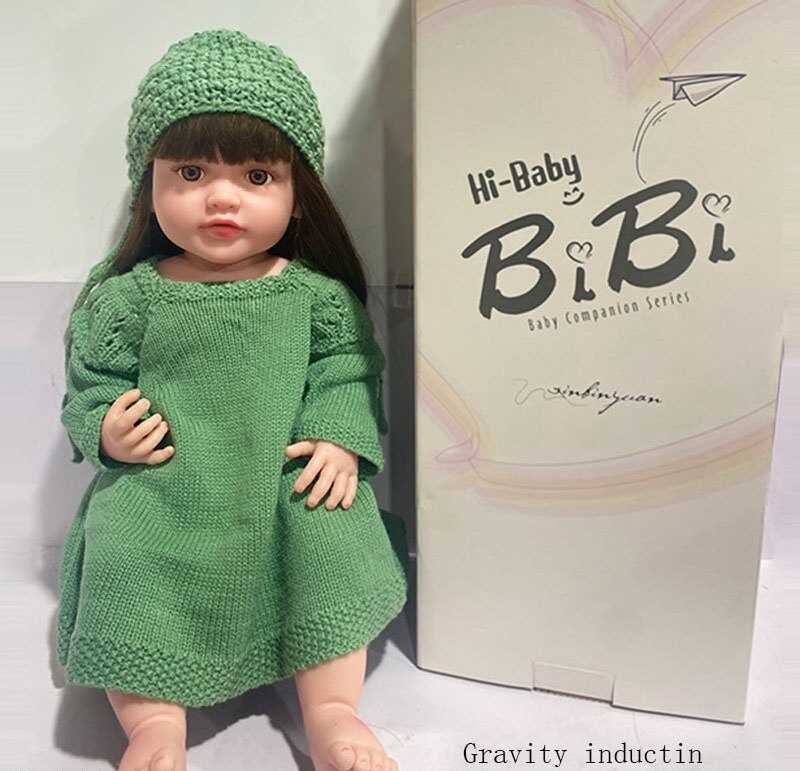 Лялька XBY 6601 (12) звуки, висота 52 см, гумова, пляшечка, памперс, соска, шапочка, шкарпетки, в коробці