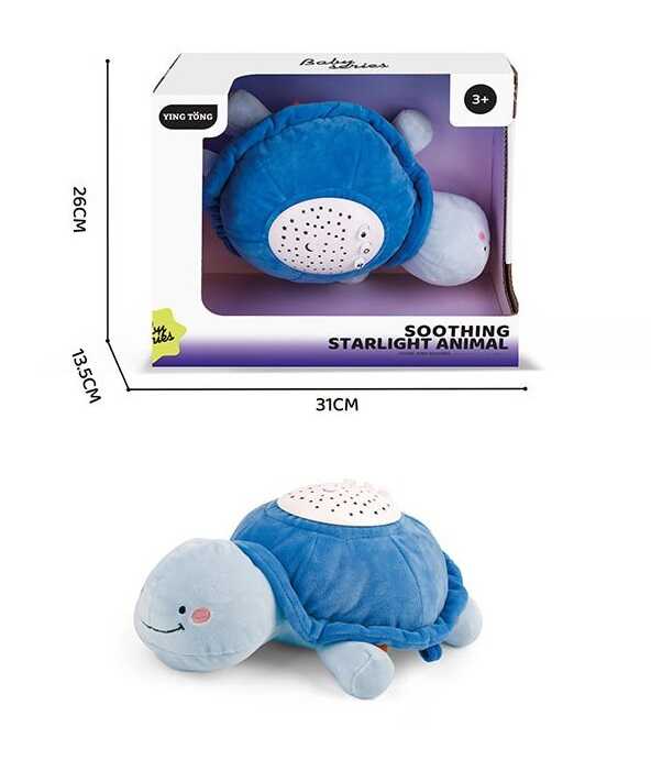 Нічник YT 24-13 (36/2) "Черепашка", проєктор зоряного неба, знімний блок, мелодії, звуки природи, зміна режимів підсвічування, регулювання гучності, в коробці