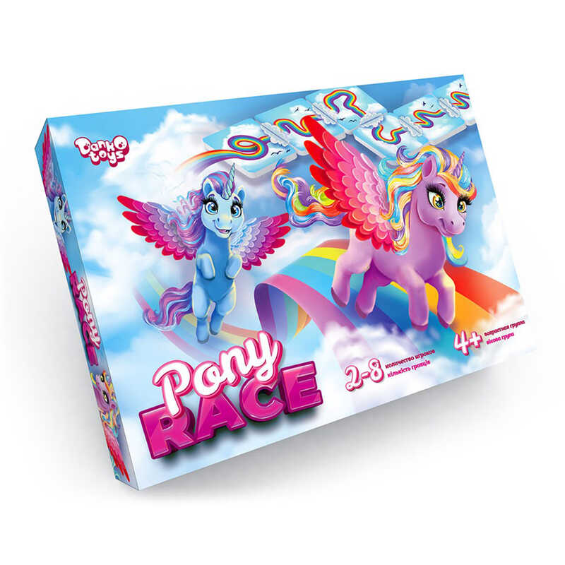 гр Настільна розважальна гра "Pony Race" G-PR-01-01 (10) "Danko Toys", опис укр\рос мовами