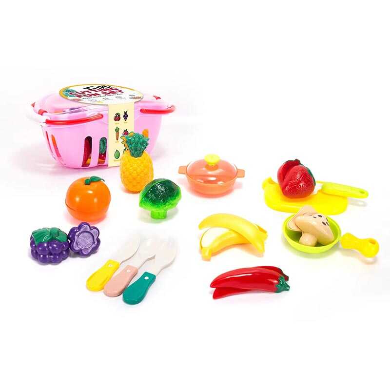 Набір продуктів BC 8010 (64/2) продукти на липучках, посудка, прилади, в кошику