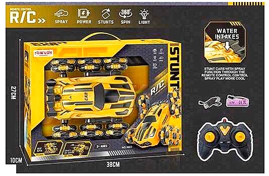 Машина на радіокеруванні 6622 , підсвічування, перевертає передні колеса, парогенератор, оберти на 360°, акумулятор 3.7 V, пульт 2.4 GHz, в коробці