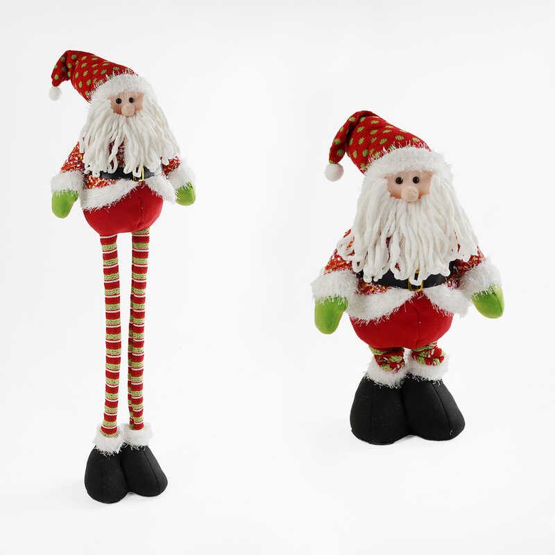 Новорічна декоративна іграшка C 67835 (24) "Санта Клаус", мін. висота - 49 см, макс. висота - 95 см, телескопічні ніжки, в пакеті