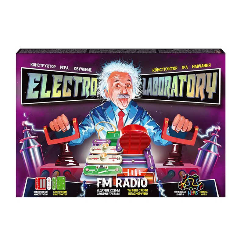 гр Електронний конструктор "Electro Laboratory. FM Radio" Elab-01-01 (5) "Danko Toys", у коробці