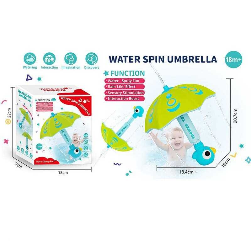 Гра для ванни 52123 (36) “Парасолька”, механічний принцип роботи, розбризкує воду, в коробці