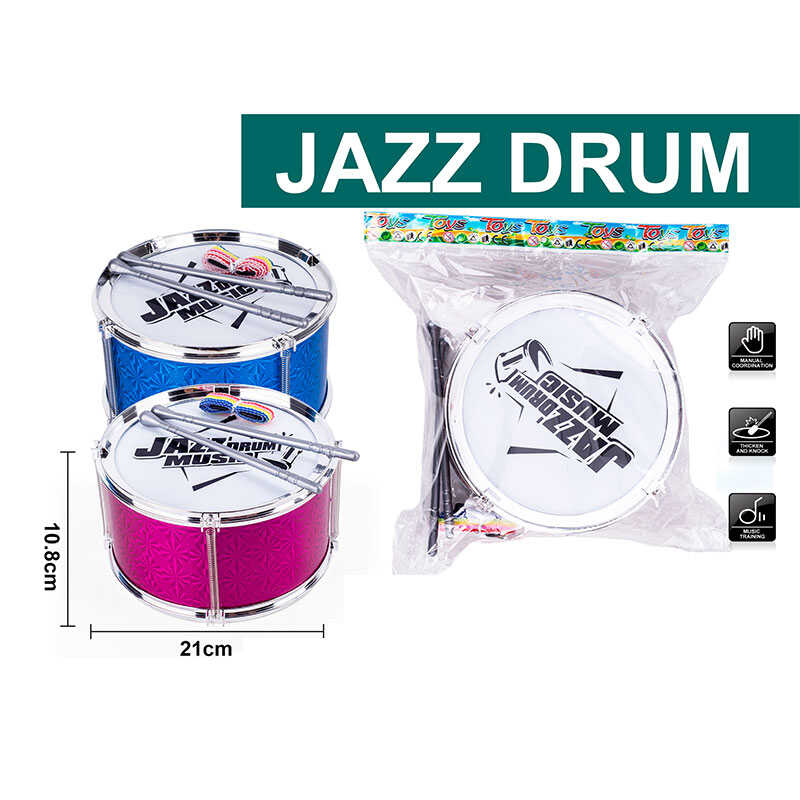 Барабан 3366 (64/2) 2 кольори, барабанні палички, стрічка, в пакеті