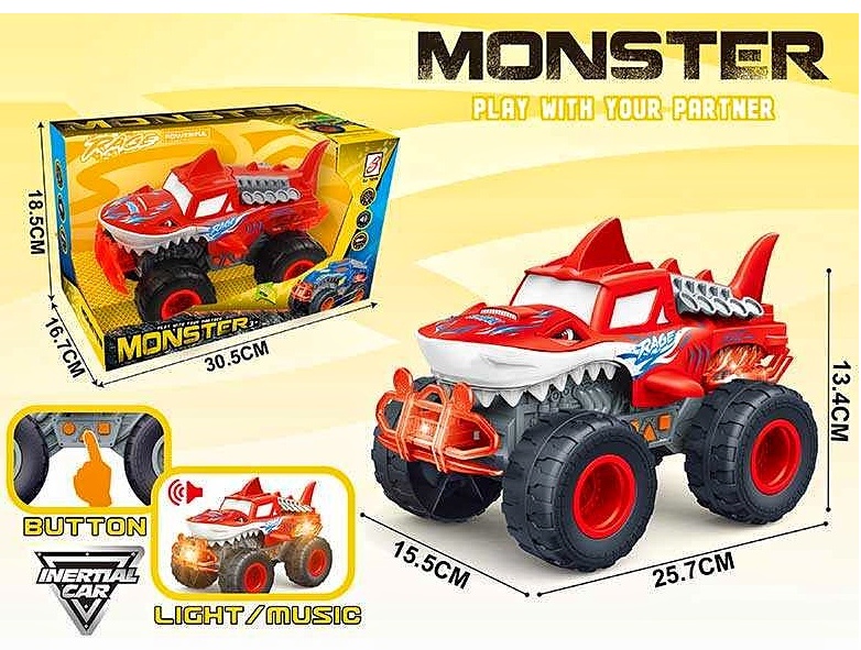 Машина ZJ 238-6 «MONSTER», 2 види, в коробці, звукові ефекти та музика,  підсвічування,  інерц. механізм