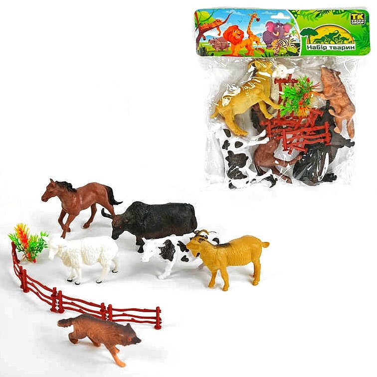 Набір тварин TK - 1698 , 6 фігурок, у пакеті