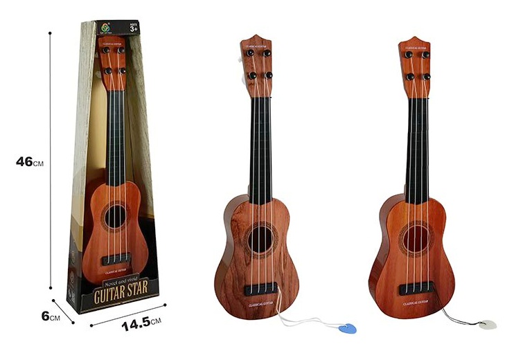 Гітара 8081 A / S-B44 (ср.) ,  2 види, 4 струни, медіатор, в коробці