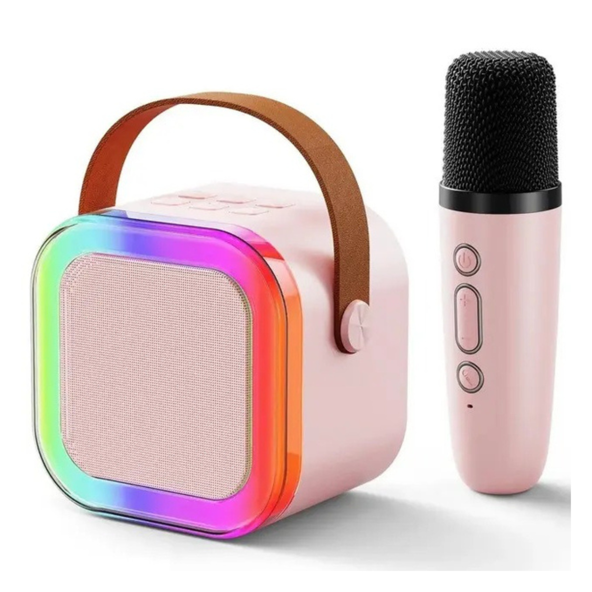 Портативна Bluetooth колонка  K12, з караоке  мікрофоном та RGB підсвічуванням , USB, TF картка, 3 кольри, коробка