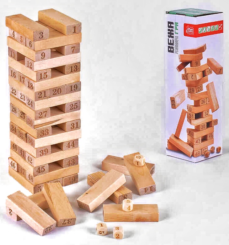 Дерев'яна гра 72154 "ВЕЖА" , "4FUN Game Club Wood", в коробці
