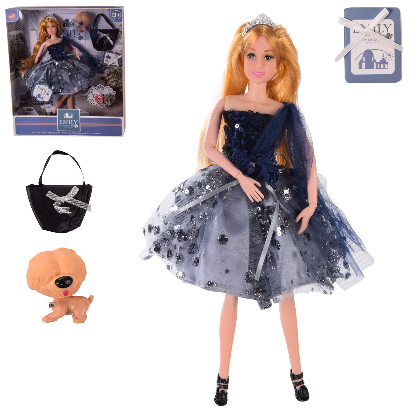 Лялька «Emily» QJ089A , зріст 29 см , коробка, аксесуари