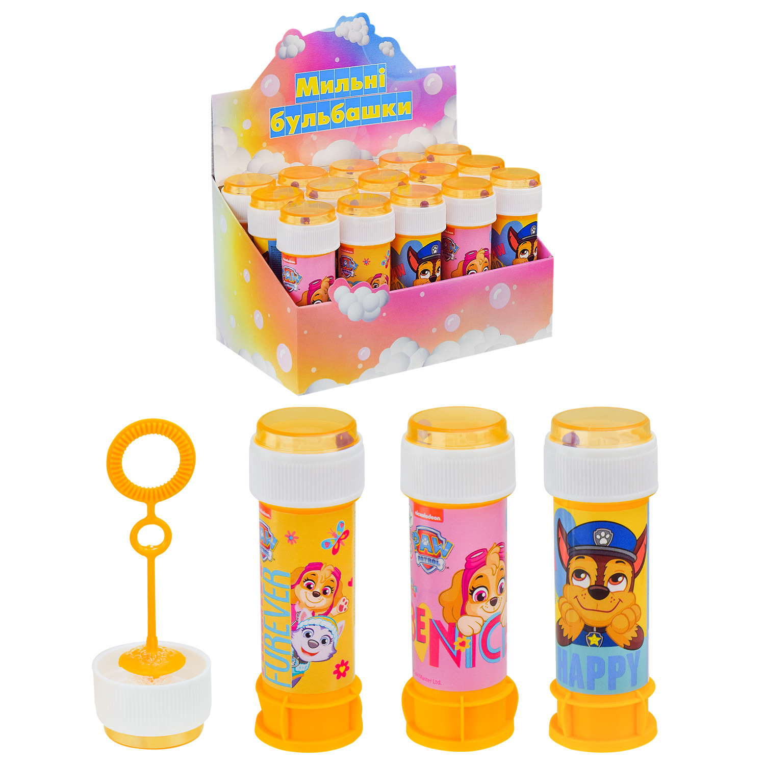 Мильні бульбашки KC-0069 , Paw Patrol , 60 мл , 3 види ,ЦІНА 3А 15 ШТ в блоці