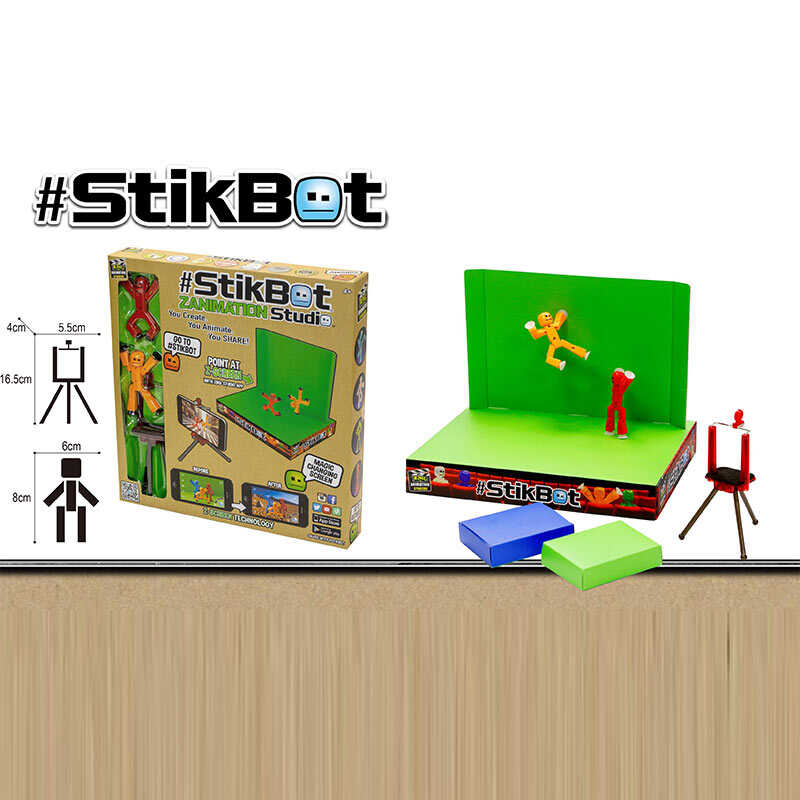 Набір для анімації JM 03 (48/2) 2 фігурки, висота: 8 см, хромакей, штатив, в коробці