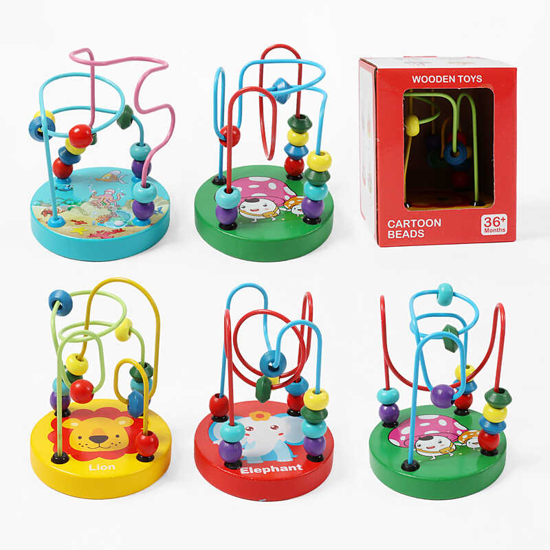 Пальчиковий лабіринт C 74190 (144) 5 видів, дерев’яний, в коробці, ВИДАЄТЬСЯ МІКС