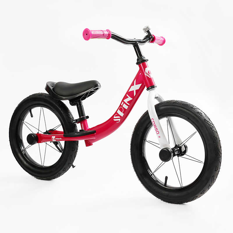 Велобіг "CORSO Spin-X" PX-211-74 (1) сталева рама, колесо 14", надувні колеса, підніжка, підставка для ніг, дзвіночок