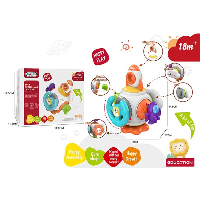 Розвиваюча гра 99-17 (120) “Космічна станція”, пискання, рухомі елементи, тріщання, заводні елементи, в коробці