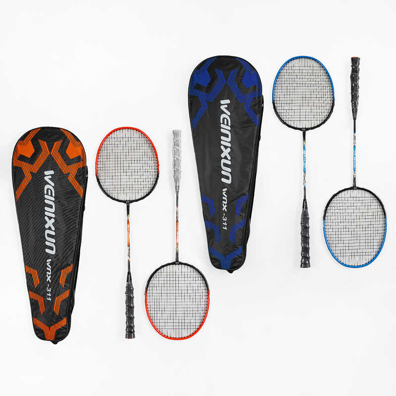 Бадмінтон C 70207 (50) "TK Sport", 2 кольори, 2 ракетки, металевий каркас, в чохлі