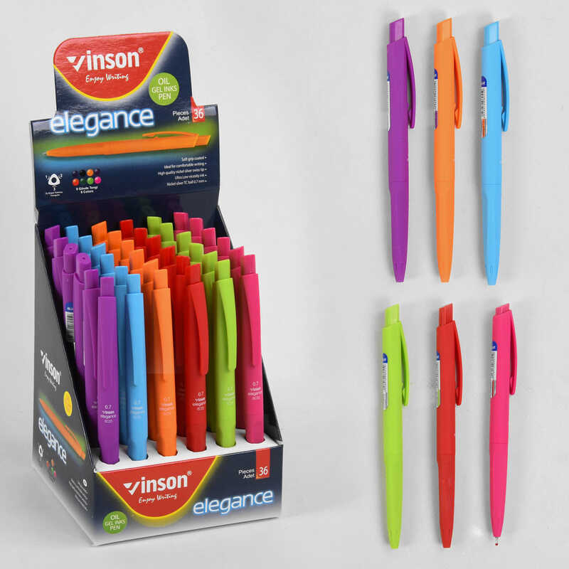 Набір кулькових ручок С 37090 (40) ЦІНА ЗА 36 ШТУК В БЛОЦІ, синя паста