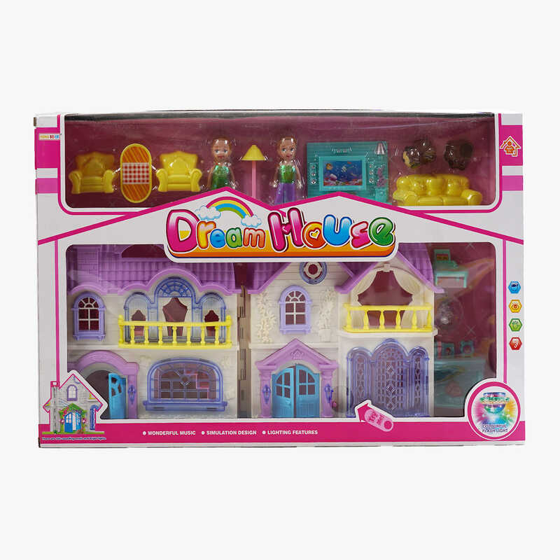 Будиночок 8117-1 A (18/2) 24 х 13.5 х 24 см світло, звук, меблі, фігурки, декоративні елементи, домашній улюбленець, в коробці