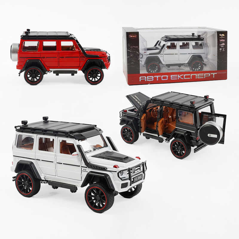 Джип RS-21650 (36) "Авто Експерт", 3 види, металопластик, масштаб 1:22, світло, звук, інерція, відчиняються двері, багажник та капот, в коробці, ВИДАЄТЬСЯ МІКС ВИДІВ