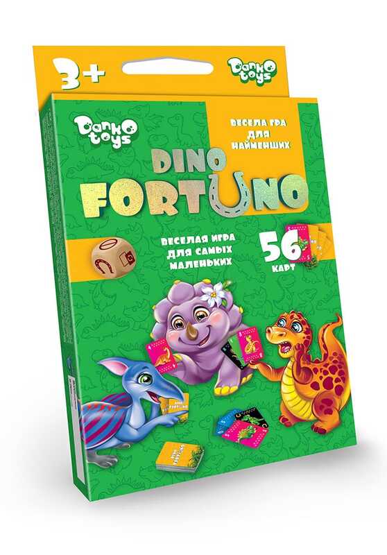 гр Розвиваюча настільна гра "Dino Fortunos" UF-05-01 (32) "Danko toys", опис укр\рос мовами