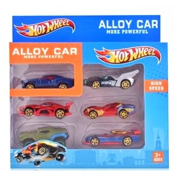 Набір машинок , метал, «HOT WHEEL» 896 A-5 , 6 шт, коробка