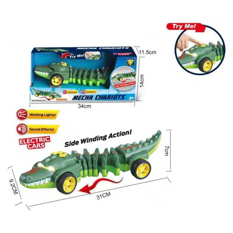 Машинка 765-9 (36/2) “Крокодил”, звук, підсвічування, гумові колеса, в коробці