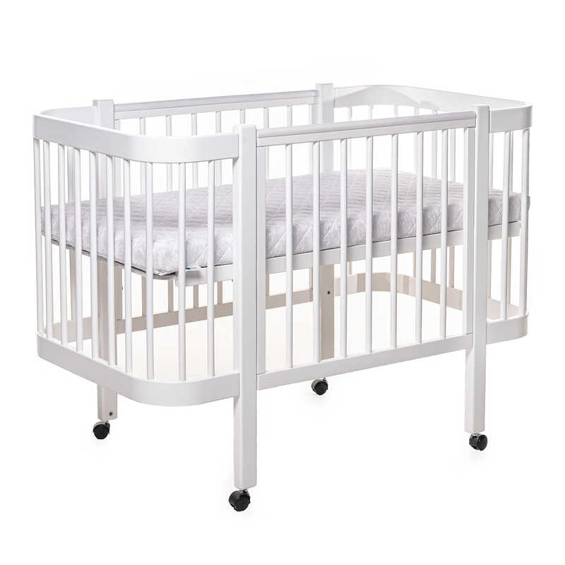 гр Ліжечко БУК "Світанок" колір - білий, без шухляди DS-9013 (1) маятниковий механізм