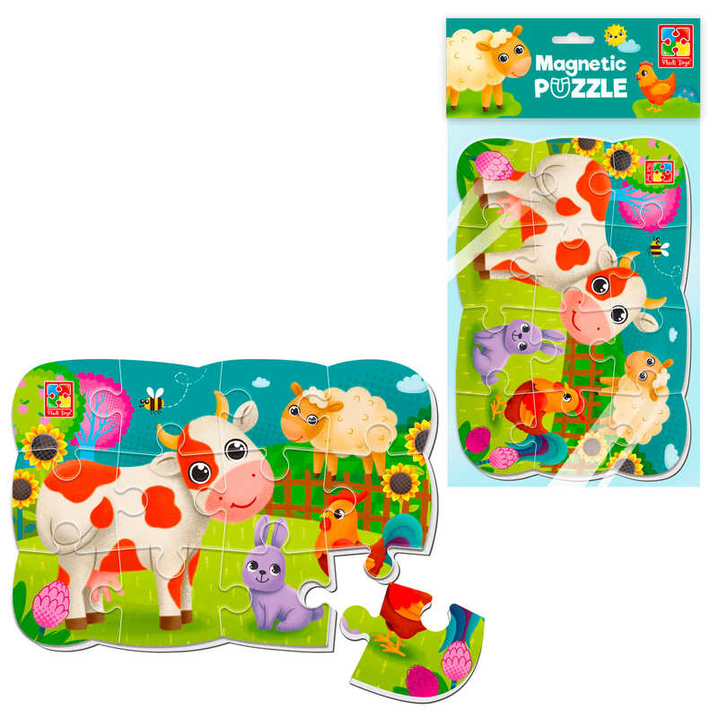 гр Пазли м’які магнітні А5 Малюк зможе "Ферма" VT3205-89 (50) "Vladi Toys"