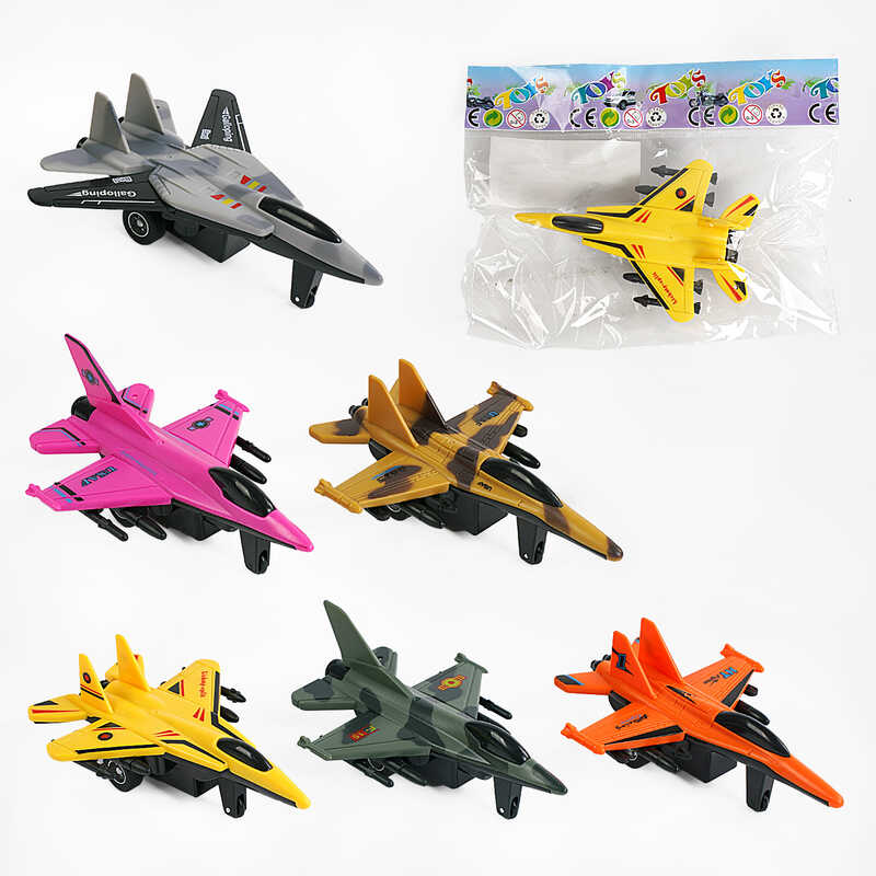 Літак 706-8 (400) 6 кольорів, інерція, у пакеті, ВИДАЄТЬСЯ ТІЛЬКИ МІКС ВИДІВ