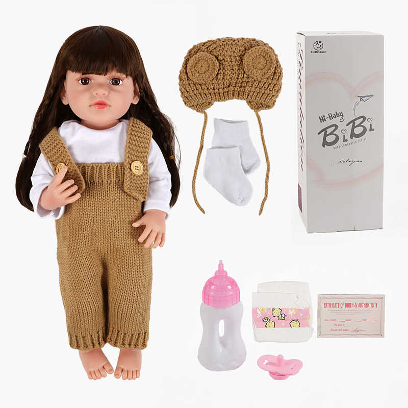 Лялька XBY 5561 (12) висота 52 см, гумова, шкарпетки, шапочка, в коробці