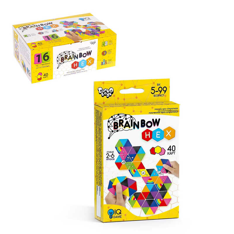 гр Настільна розважальна гра "Brainbow HEX" G-BRH-01-01 (32) "Danko Toys", ОПИС УКР/РОС. МОВАМИ
