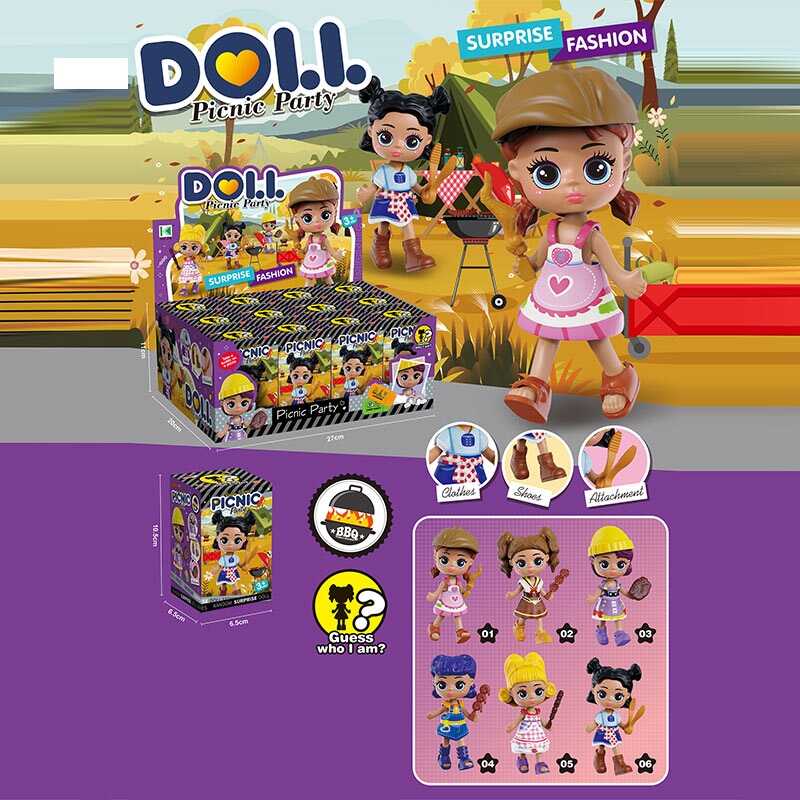 Лялька KZ 9012 (36/2) ЦІНА ЗА 12 ШТУК В БЛОЦІ, середня висота ляльки 9 см, аксесуари, рухомі кінцівки, в коробці