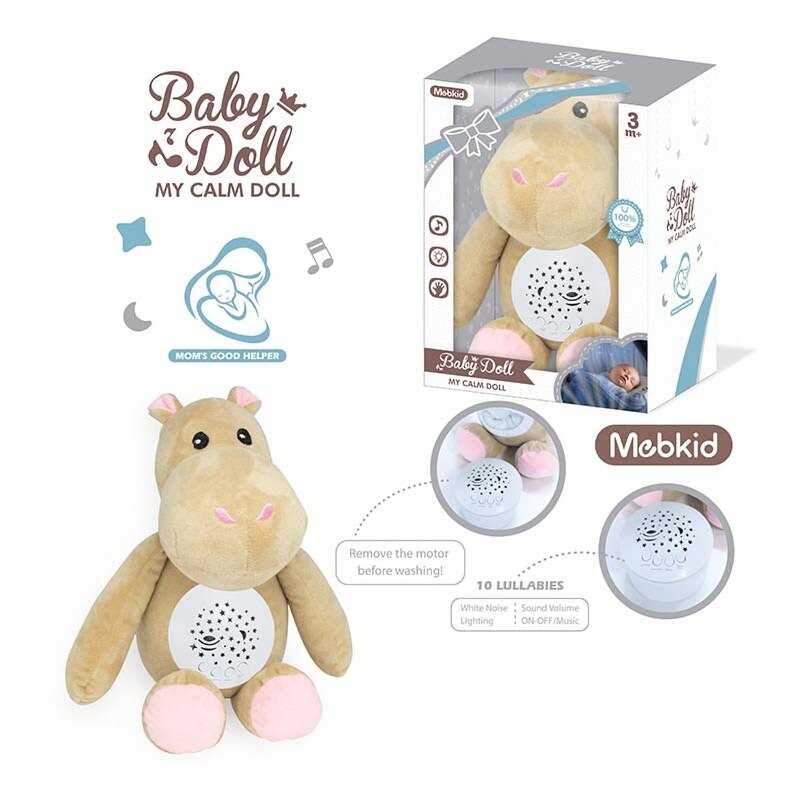 Нічник MBQ 662-2 A (36) "Бегемотик", проєктор, колискові, звуки, в коробці