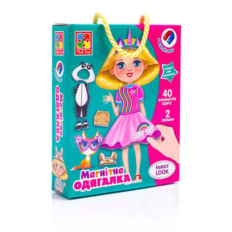 гр Магнітна гра-одягашка "Family look" - VT 3702-21 / укр / (12) "Vladi Toys"