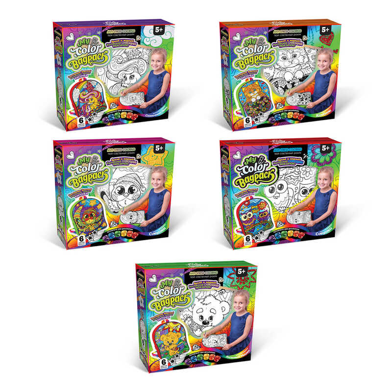 гр Рюкзак-розмальовка "My Color BagPack" СВР-01-01,02,03,04,05 (5) "Danko Toys", у коробці