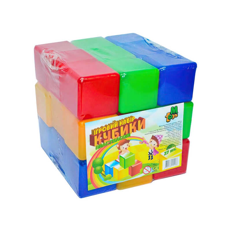 гр Кубики кольорові 27 шт. (9) 09064 "M Toys"