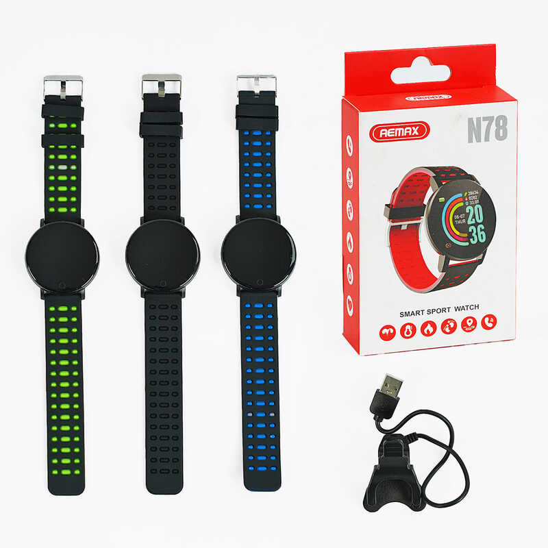 Годинник C 64784 (200) Bluetooth 4.0, кольоровий дисплей 1.44", повідомлення, кроки, будильник, спорт, серцебиття, музика, в коробці, МІКС