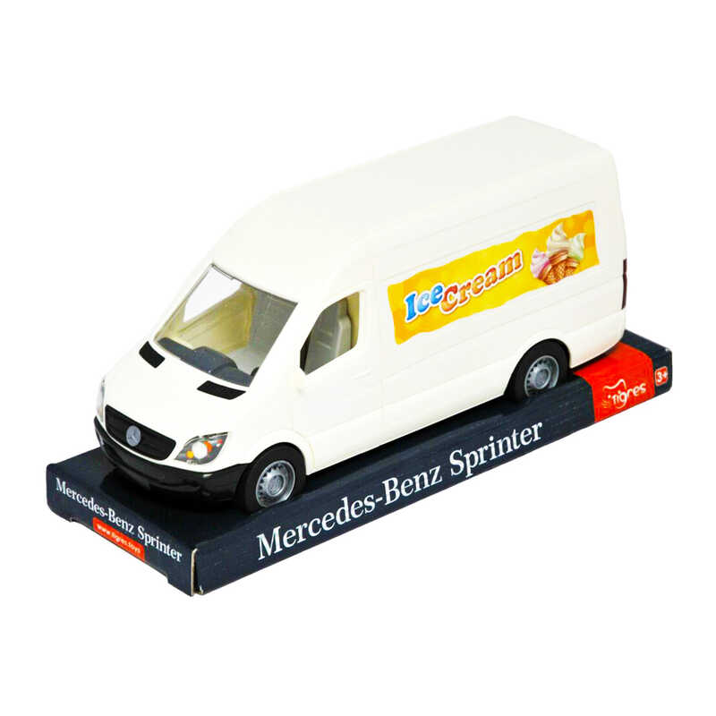 гр Автомобіль "Mercedes-Benz Sprinter" вантажний 39700 (білий) на планшетці (6) "Tigres"