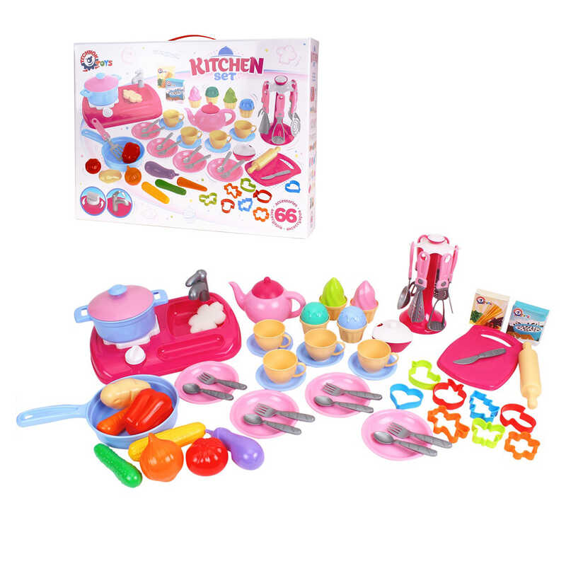 гр Кухня з набором посуду 7280 (4) "Technok Toys", 66 предметів